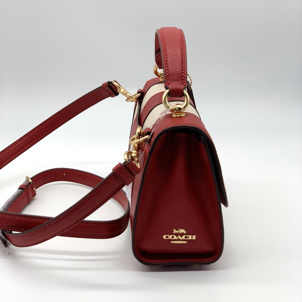 Coach Tilly Satchel 23 Red/Chalk - Picture 2 of 12